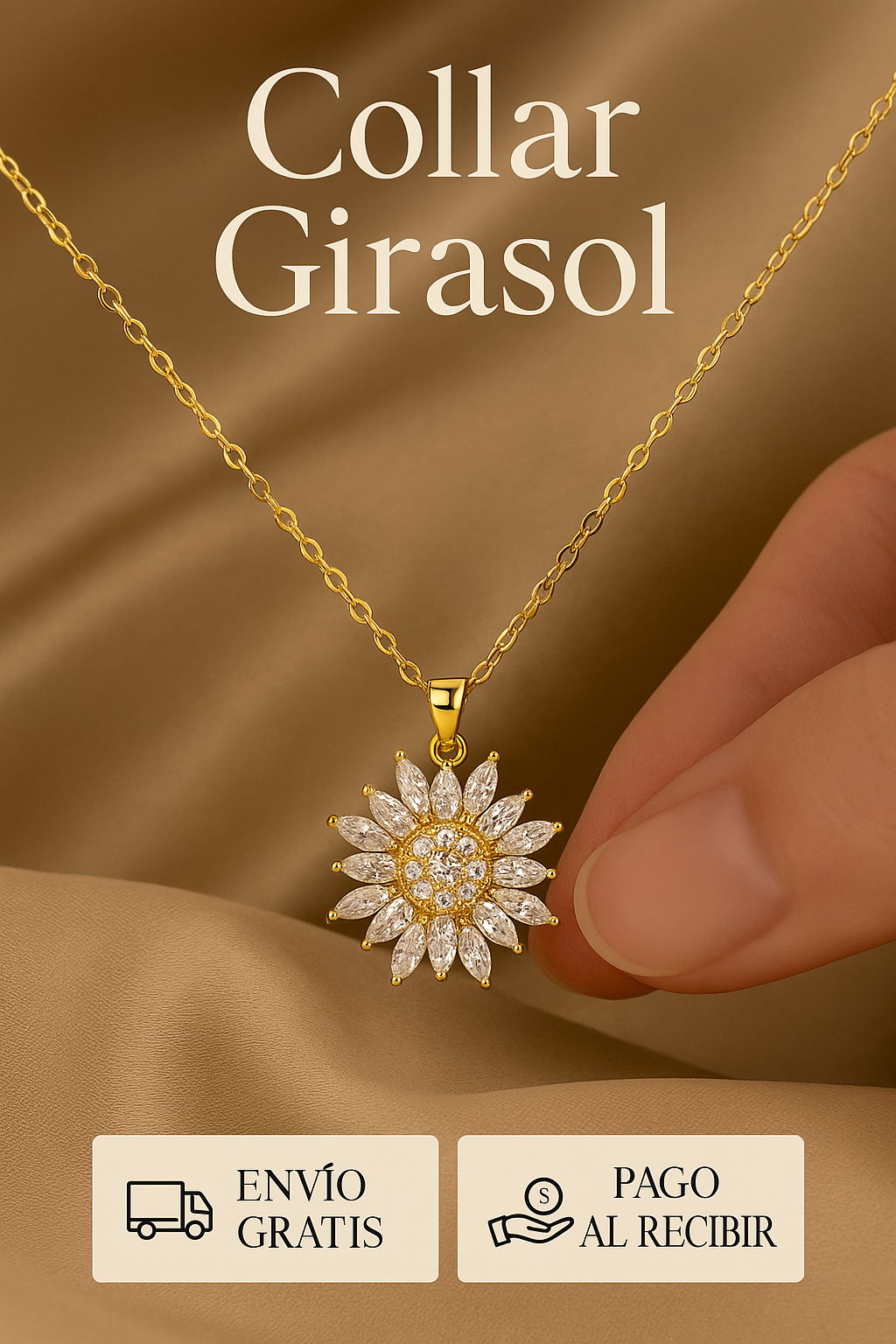 Collar Girasol Antiestrés – Un Regalo de Amor y Serenidad