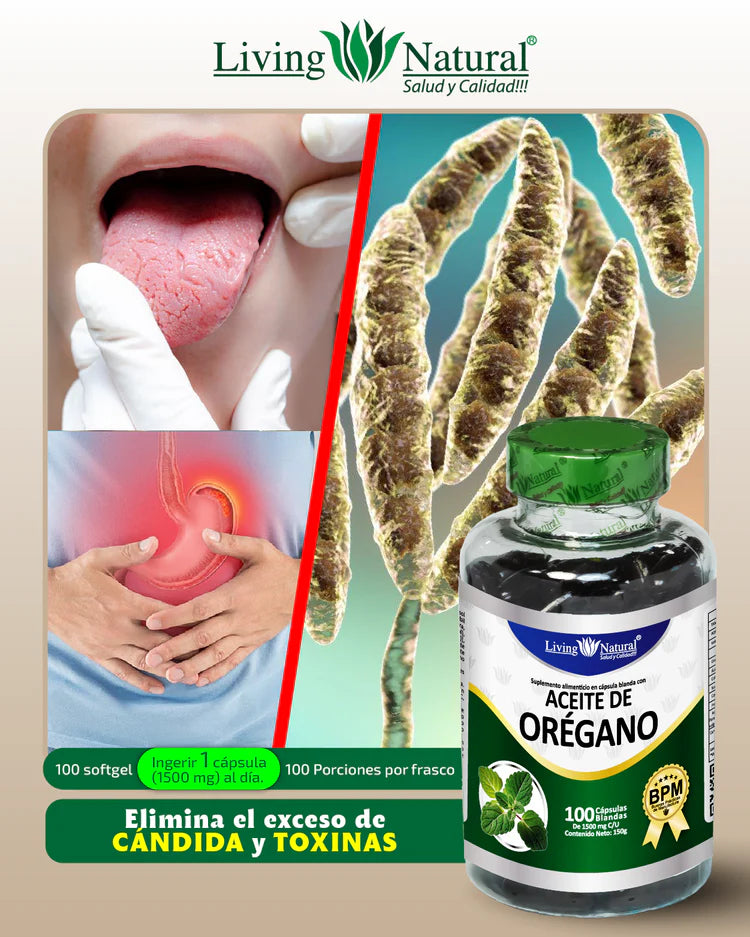 ACEITE DE OREGANO 1500MG ANTIFLAMATORIO + ANTIOXIDANTE x 100 CAP