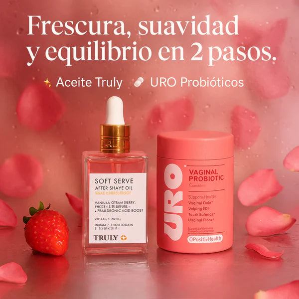 ACEITE TRULY-90 ml + URO PROBIÓTICOS VAGINALES-60 CAP | COMBO ORIGINAL IMPORTADO