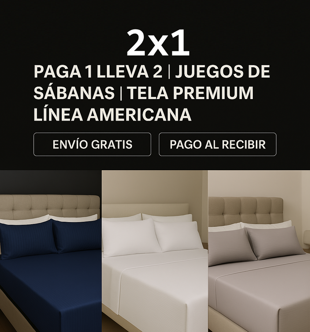 PAGA 1 LLEVA 2 | JUEGOS DE SABANAS | TELA PREMIUM LINEA AMERICANA