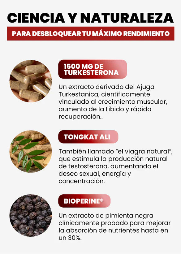 TURKESTERONE - AUMENTA TU TESTOSTERONA NATURALMENTE