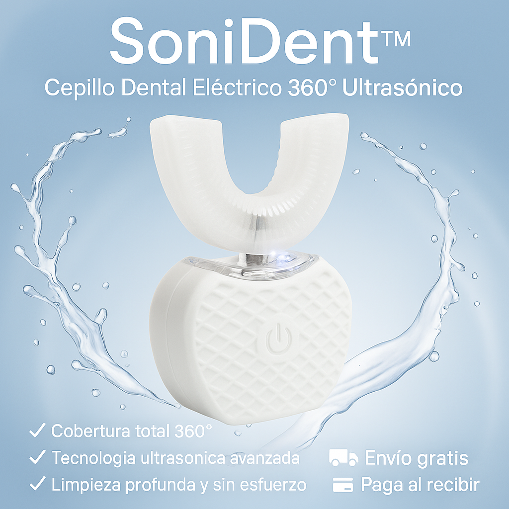 SoniDent™ || Cepillo de dientes eléctrico 360° ultrasónico
