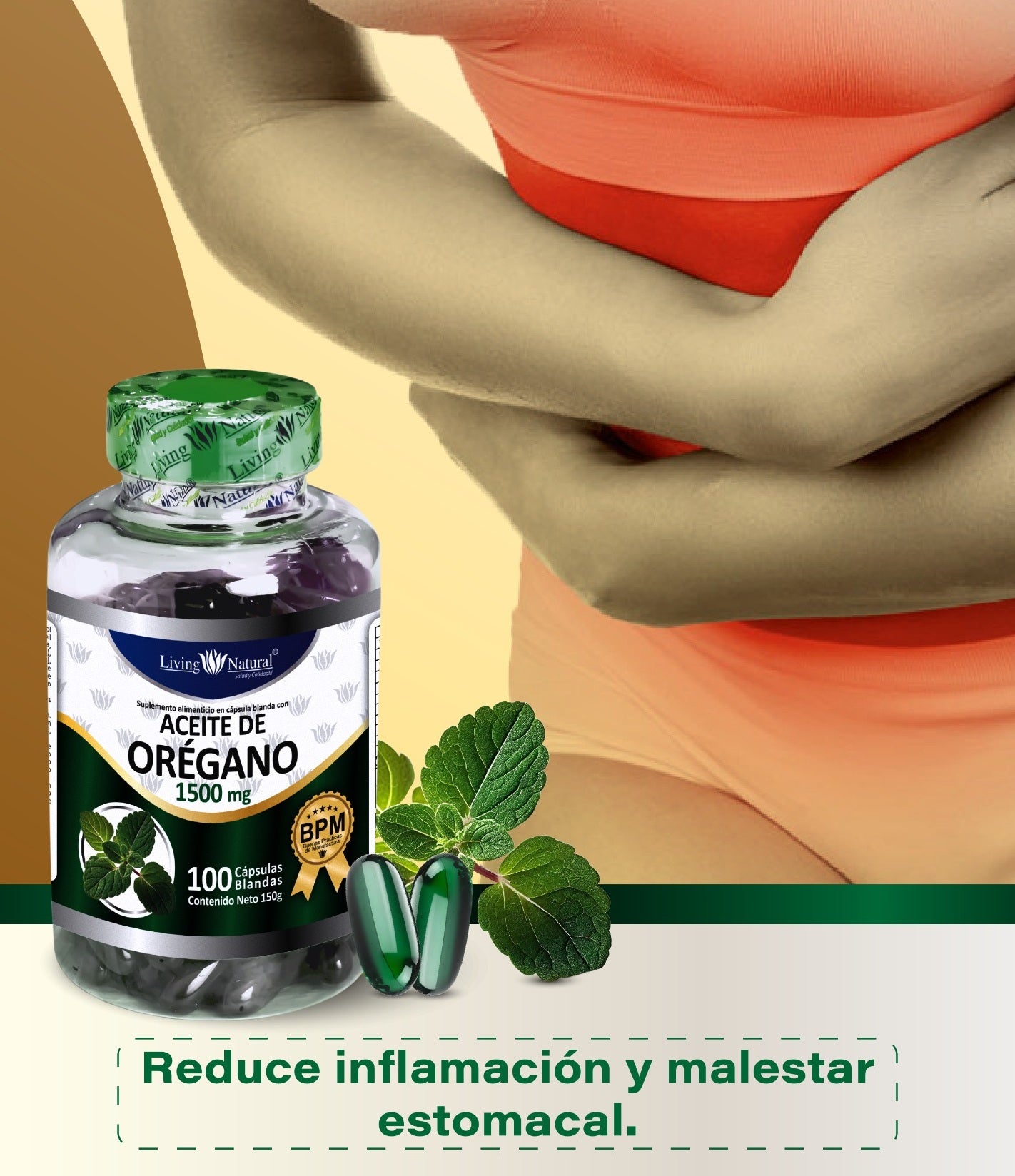 ACEITE DE OREGANO 1500MG ANTIFLAMATORIO + ANTIOXIDANTE x 100 CAP