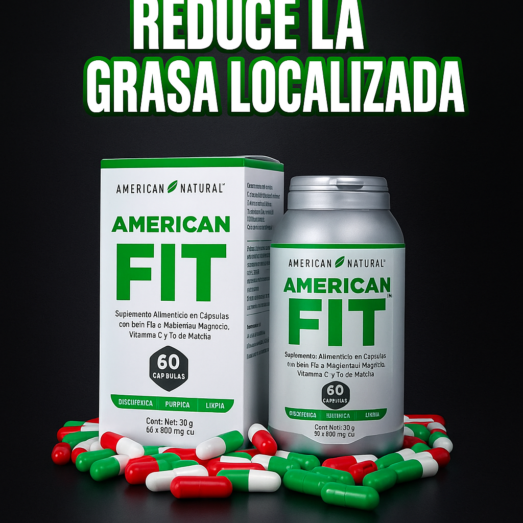 AMERICAN FIT X 60 CAPS || SUPLEMENTO NATURAL QUE DESINTOXICA EL ORGANISMO Y REDUCE GRASA LOCALIZADA
