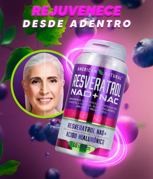 RESVERATROL NAD+NAC || SUPLEMENTO ANTIENVEJECIMIENTO Y VITALIDAD