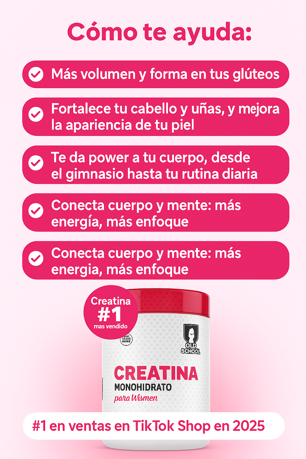 Creatina Monohidrato || Más energía y vitalidad en tu día a día