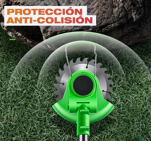 GUADAÑA CORTADORA PODADORA DE CÉSPED ELÉCTRICA INALÁMBRICA COLOR VERDE