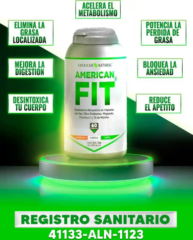 AMERICAN FIT X 60 CAPS || SUPLEMENTO NATURAL QUE DESINTOXICA EL ORGANISMO Y REDUCE GRASA LOCALIZADA