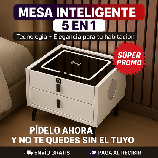 ⚡MESA DE NOCHE SMART || ELEGANCIA, SEGURIDAD Y FUNCIONALIDAD