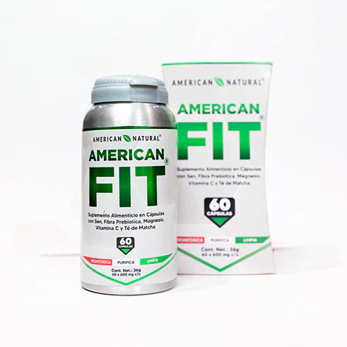 AMERICAN FIT X 60 CAPS || SUPLEMENTO NATURAL QUE DESINTOXICA EL ORGANISMO Y REDUCE GRASA LOCALIZADA