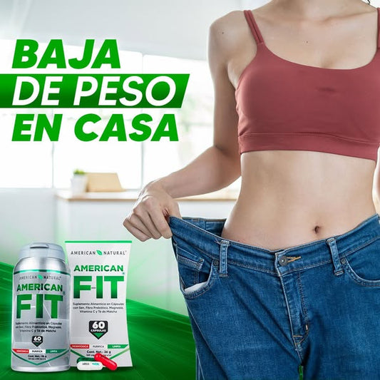 AMERICAN FIT X 60 CAPS || SUPLEMENTO NATURAL QUE DESINTOXICA EL ORGANISMO Y REDUCE GRASA LOCALIZADA