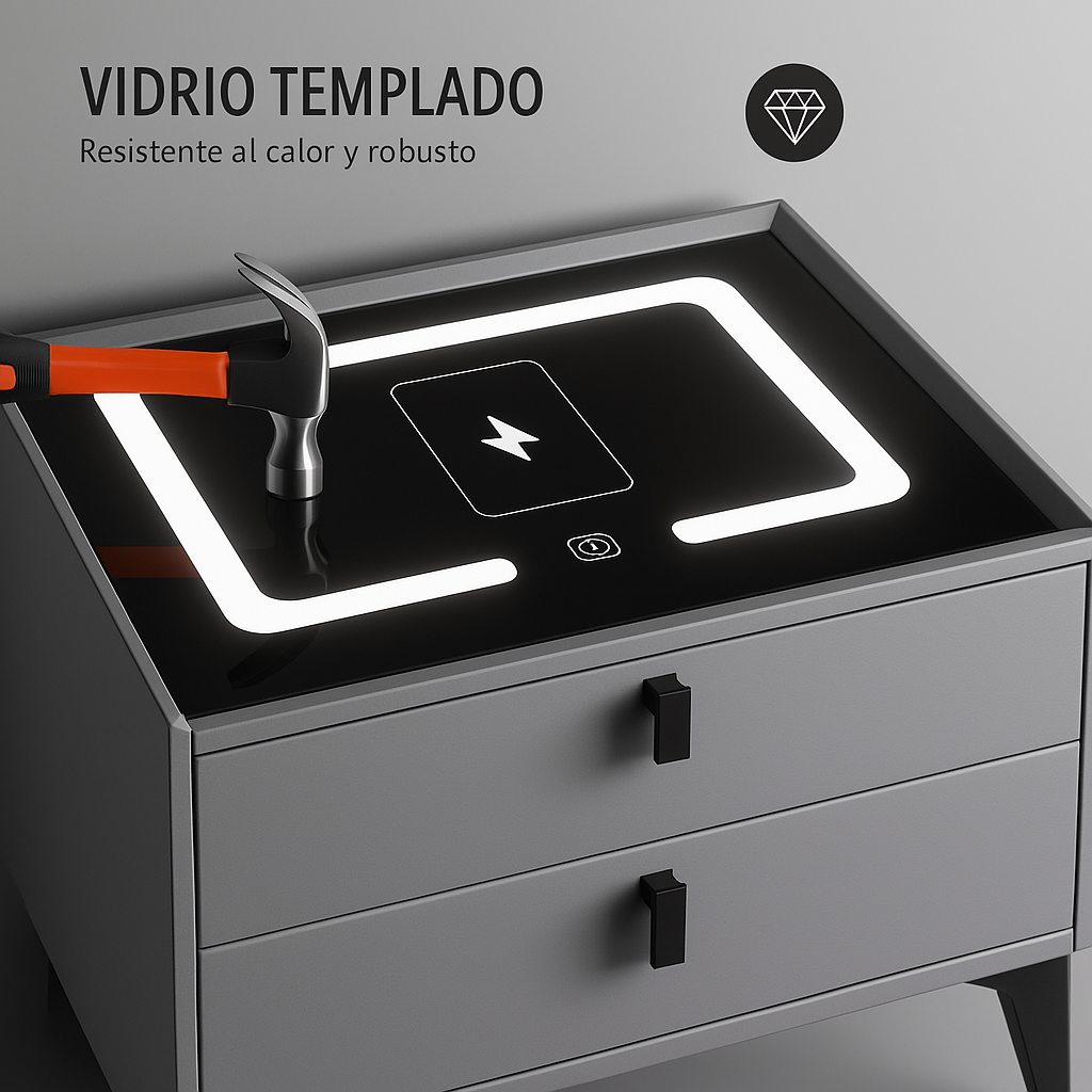 ⚡MESA DE NOCHE SMART || ELEGANCIA, SEGURIDAD Y FUNCIONALIDAD