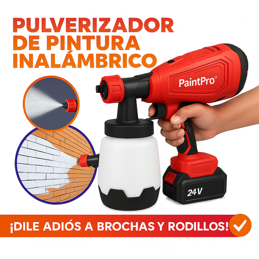 PaintPro® Pulverizador de pintura eléctrico inalámbrico