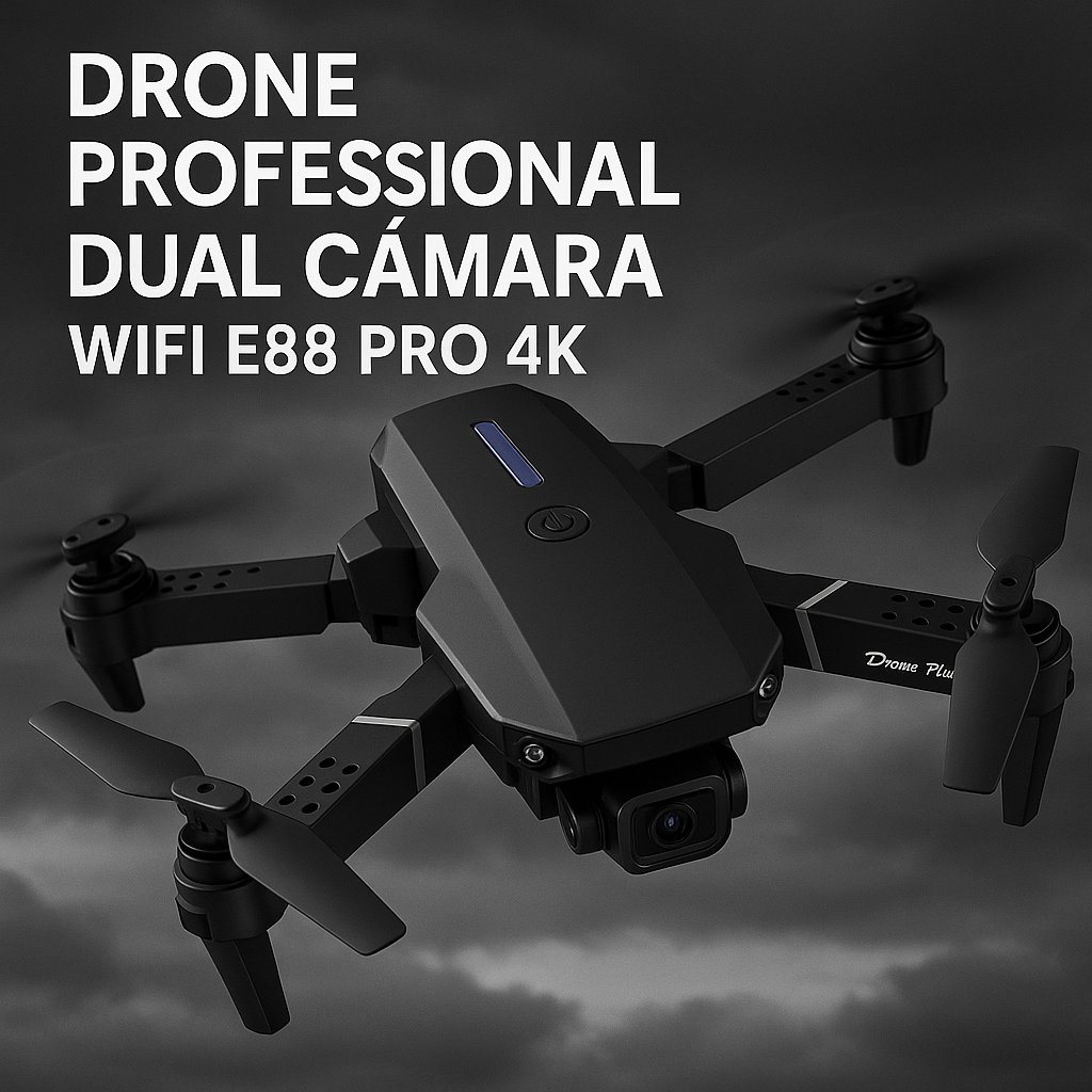DRONE PROFESIONAL DUAL CÁMARA WIFI E88 PRO 4K