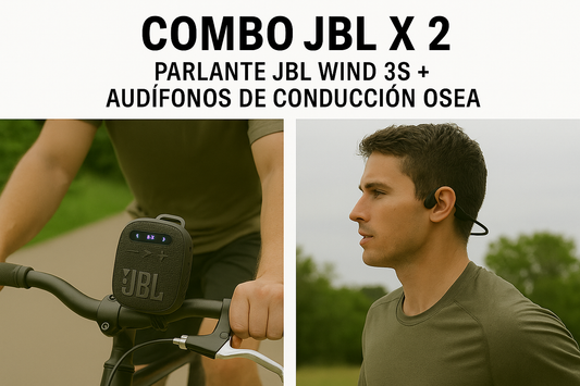 COMBO JBL X 2 || PARLANTE JBL WIND 3S + AUDIFONOS DE CONDUCCION OSEA ACUÁTICO