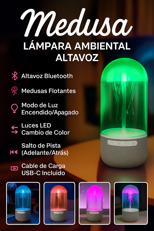 Lampara Medusa Portatil con Altavoz || Movimiento Mecánico