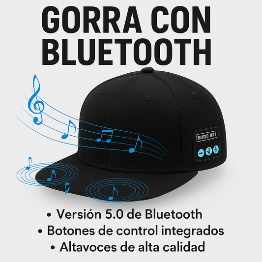 Gorro con Altavoz Bluetooth 5.0 | altavoz inteligente inalámbrico con carga USB