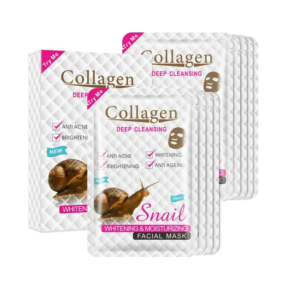 Mascarilla de Caracol  y Colageno x 10 unidades