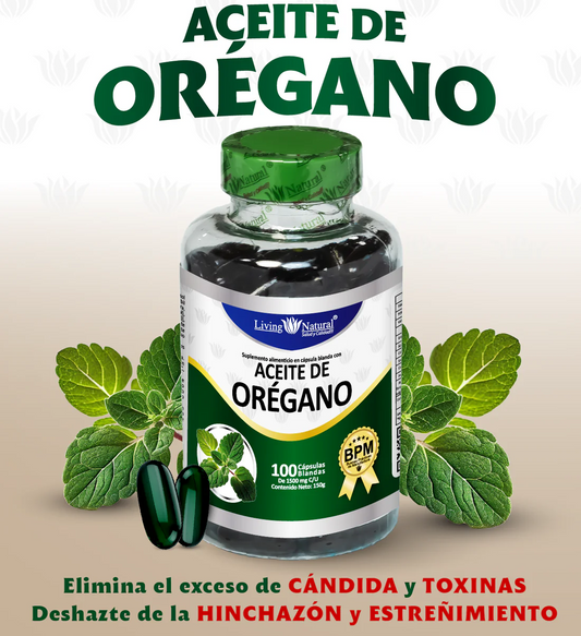 ACEITE DE OREGANO 1500MG ANTIFLAMATORIO + ANTIOXIDANTE x 100 CAP