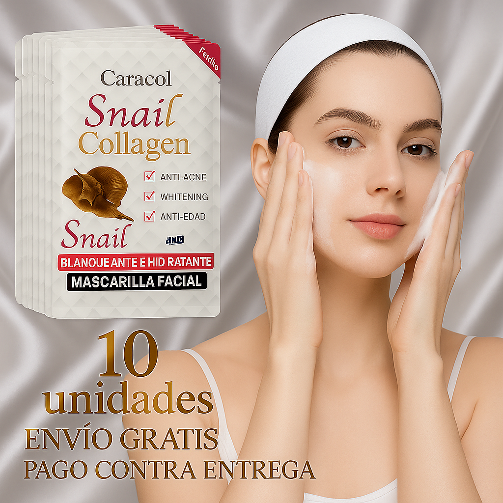 Mascarilla de Caracol  y Colageno x 10 unidades