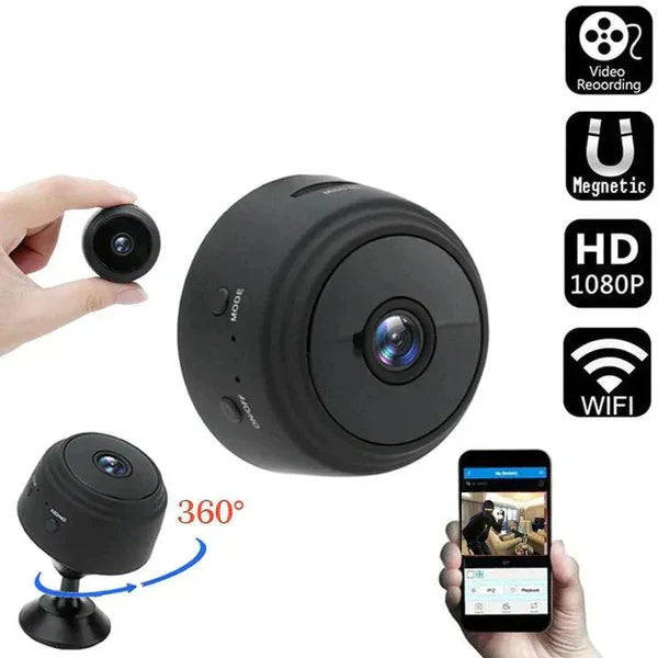 Mini Cámara  de vigilancia Inalámbrica Oculta Full HD 1080P |   Video + Audio + Control desde Celular