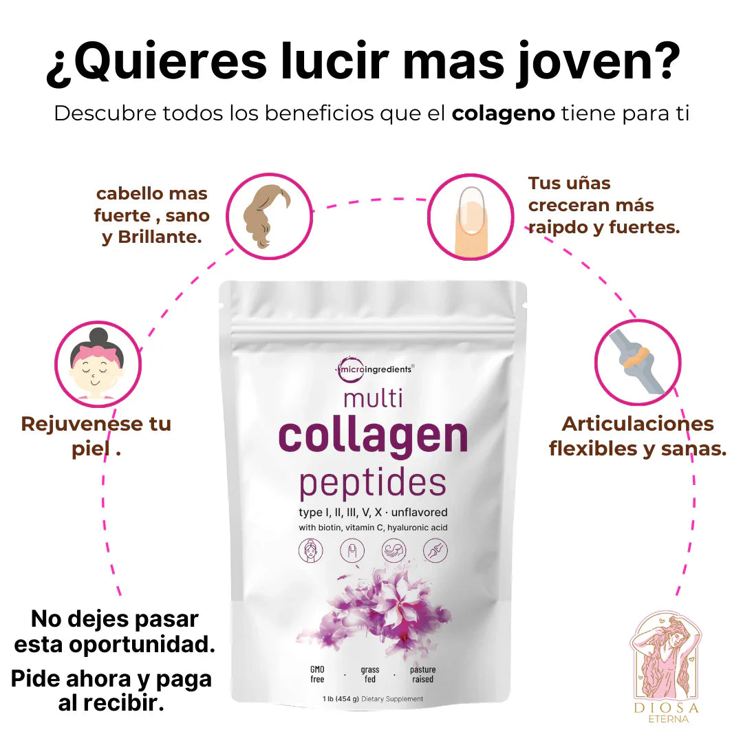 Multi Collagen Peptidos | Colágeno con péptidos x 454 gr