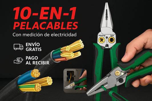 10 EN 1: TIJERAS PELACABLES MULTIFUNCIONALES CON PRUEBA ELECTRICA