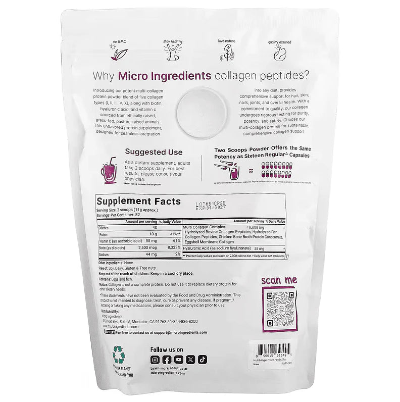 Multi Collagen Peptidos | Colágeno con péptidos x 454 gr